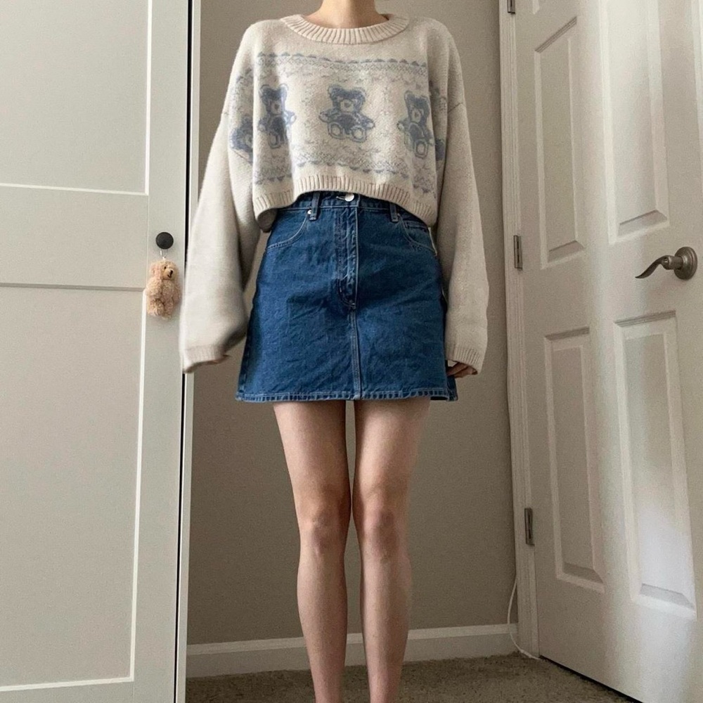 NWOT abrand denim mini skirt